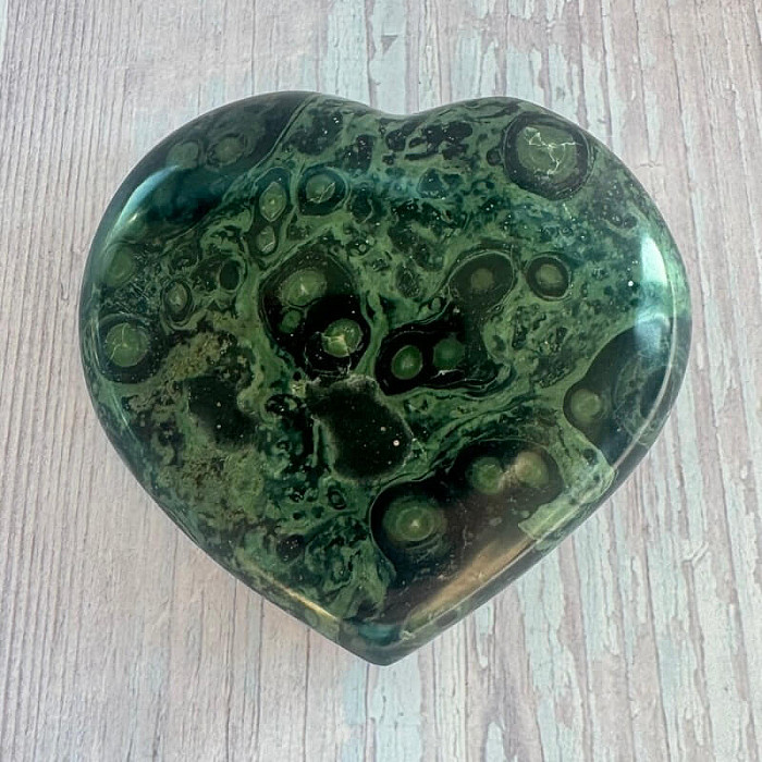 Jaspis kambaba leštěný Madagaskar Srdce M6-34 - cca 8,4 x 8 cm, 292,7 g