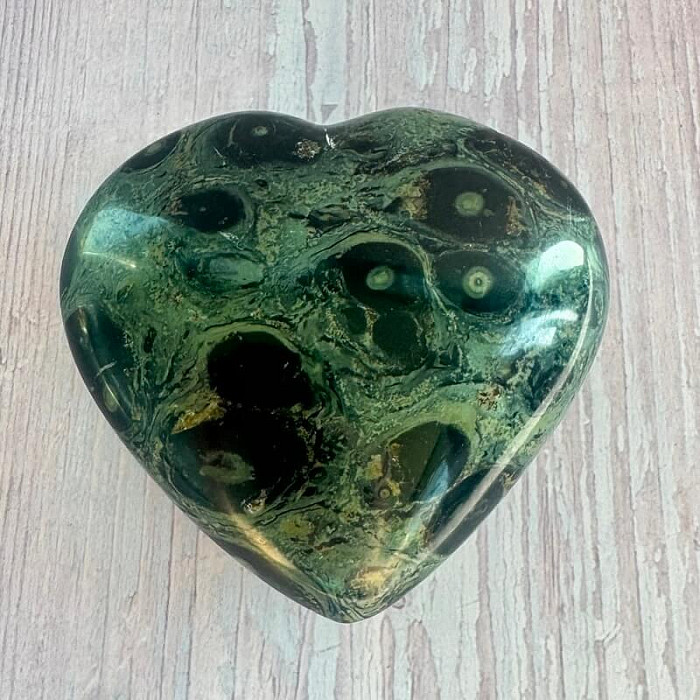 Jaspis kambaba leštěný Madagaskar Srdce M6-37 - cca 7,9 x 7,3 cm, 261,9 g