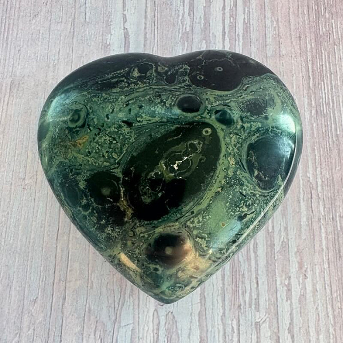 Jaspis kambaba leštěný Madagaskar Srdce M6-38 - cca 7,9 x 7,7 cm, 255,5 g