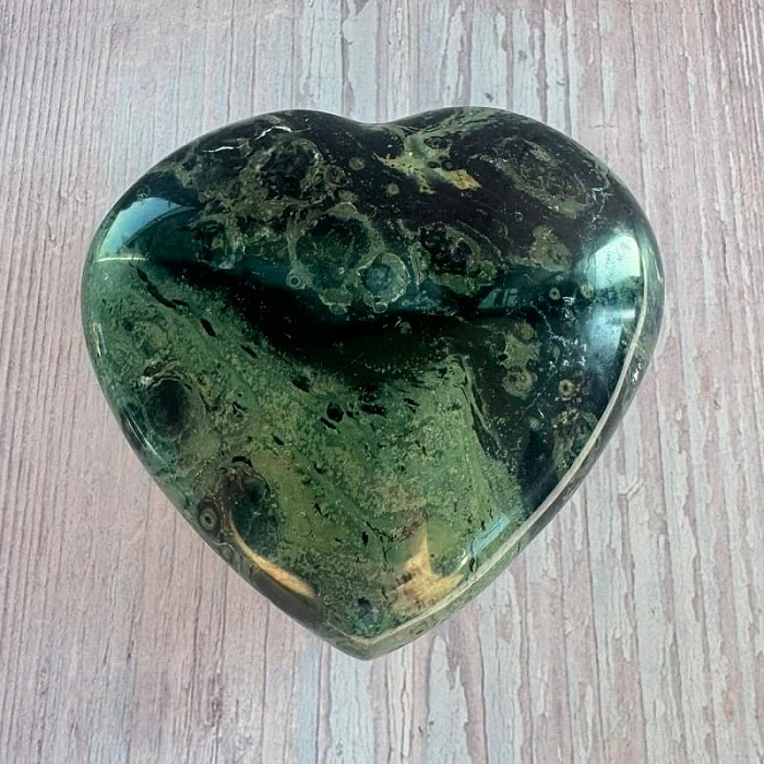 Jaspis kambaba leštěný Madagaskar Srdce M6-41 - cca 8,3 x 7,9 cm, 292,3 g