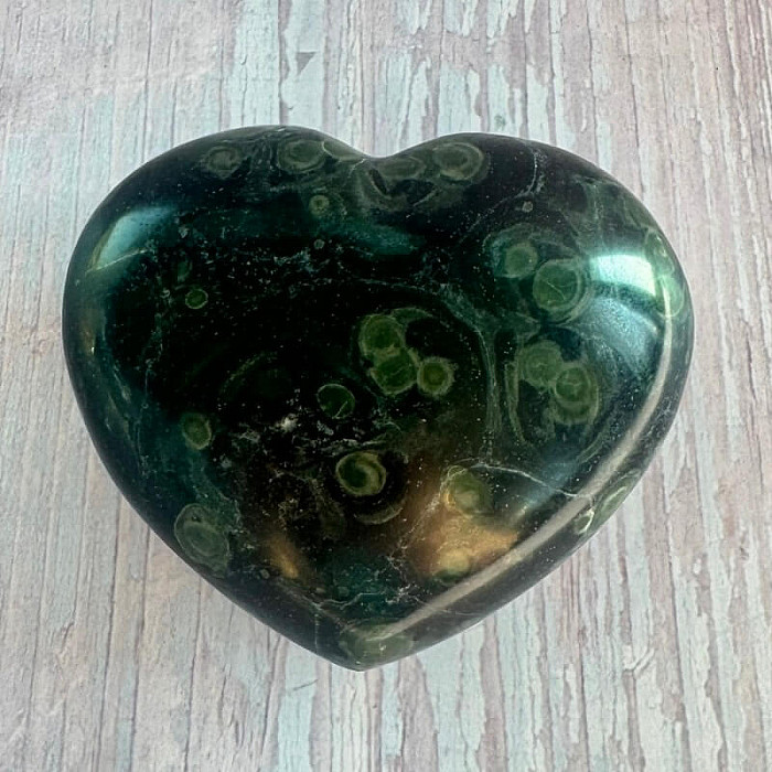 Jaspis kambaba leštěný Madagaskar Srdce M6-42 - cca 7,1 x 6,2 cm, 252,6 g