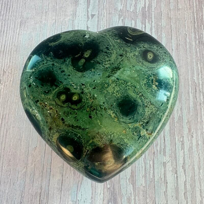 Jaspis kambaba leštěný Madagaskar Srdce M6-43 - cca 7,8 x 7,5 cm, 301,9 g