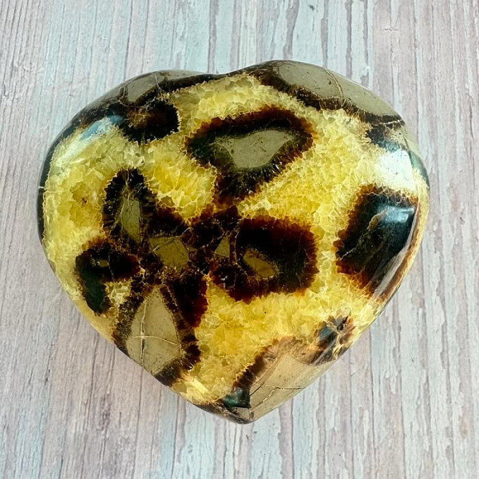 Septárie leštěná Madagaskar Srdce P6-23 - cca 7,9 x 7,3 cm, 241,6 g