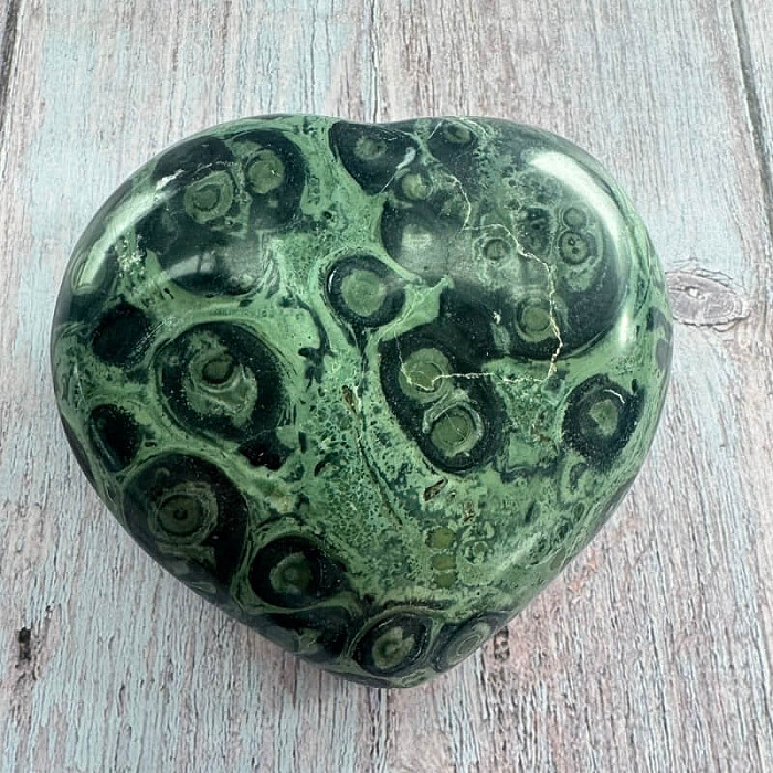 Jaspis kambaba leštěný Madagaskar Srdce M9-10 - cca 9,7 x 9,3 cm, 490 g