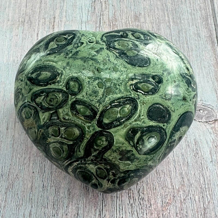 Jaspis kambaba leštěný Madagaskar Srdce M9-9 - cca 9,2 x 8,5 cm, 492,5 g