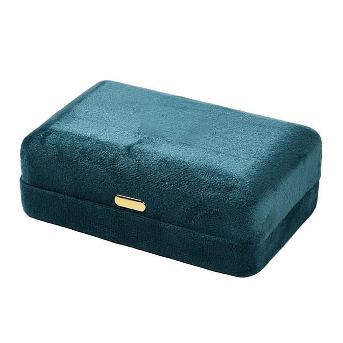 Šperkovnice cestovní petrol Obdélník - 8 x 12,6 x 4,6 cm