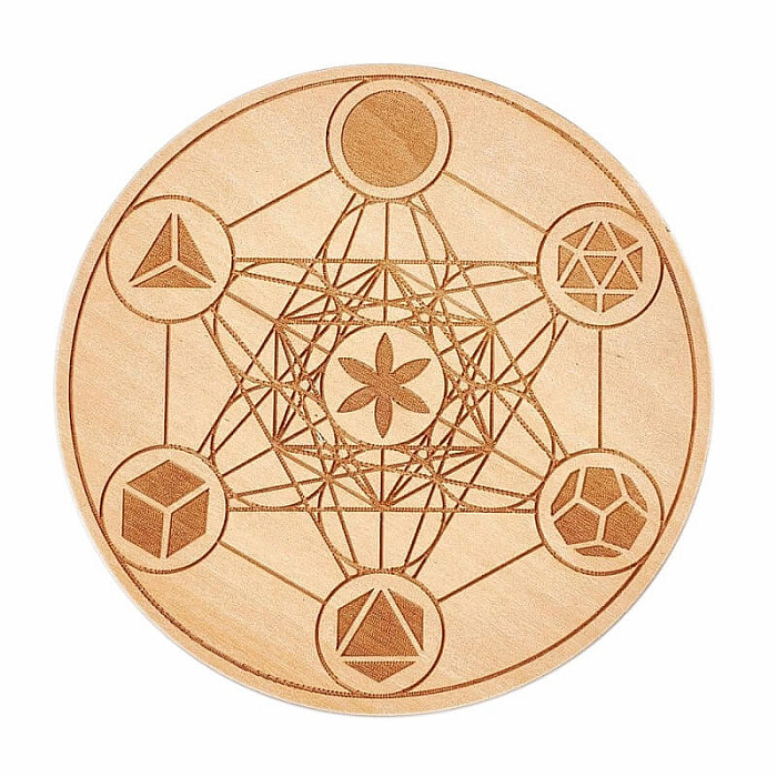 Feng Shui podtácek Metatron posvátná geometrie - cca 0,25 x 10 cm
