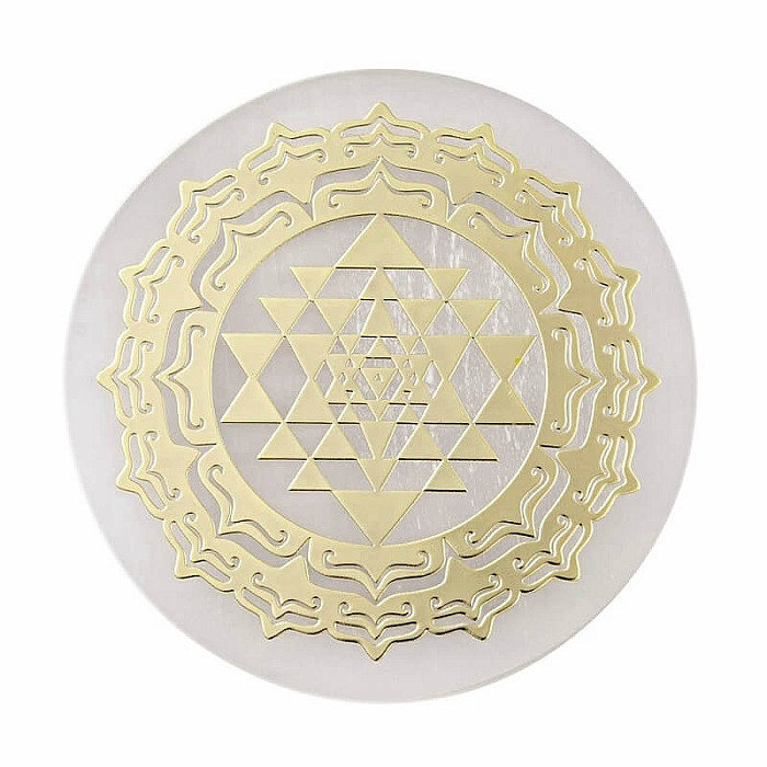 Selenit Mandala - dekorace - cca 0,75 x 6 cm