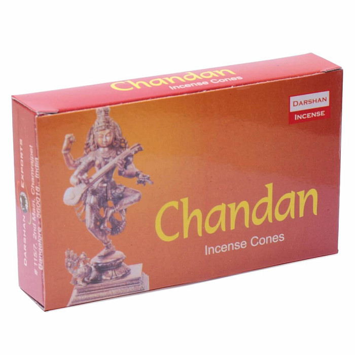 Levně Vonné kužely Darshan Chandan - 10 ks
