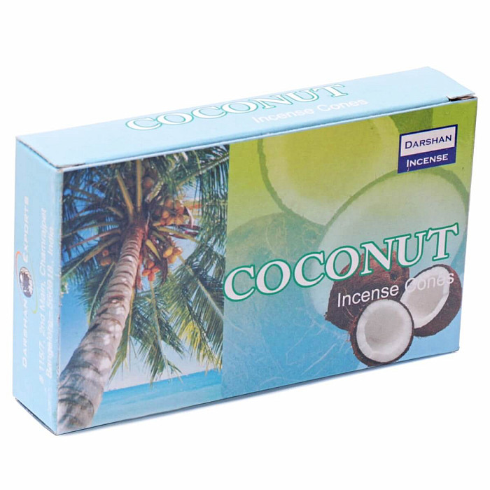 Levně Vonné kužely Darshan Coconut - 10 ks