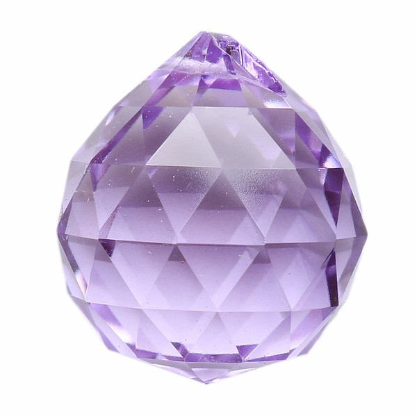 Levně Koule Feng Shui broušený křišťál fialový XL - 50 mm