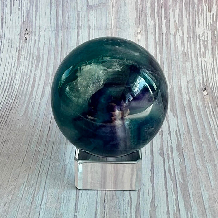 Fluorit duhový koule 10 - ø 4,9 cm, 211 g
