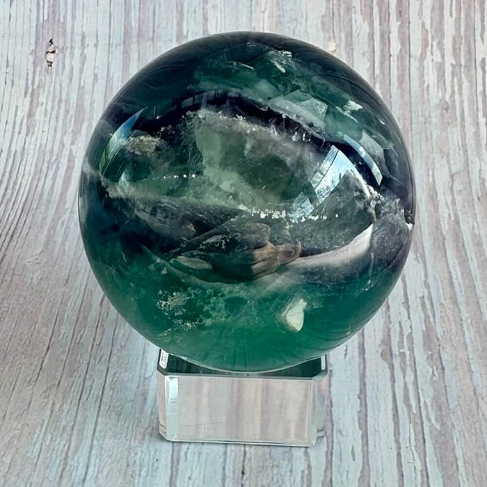 Fluorit duhový koule 12 - ø 5,4 cm, 269 g