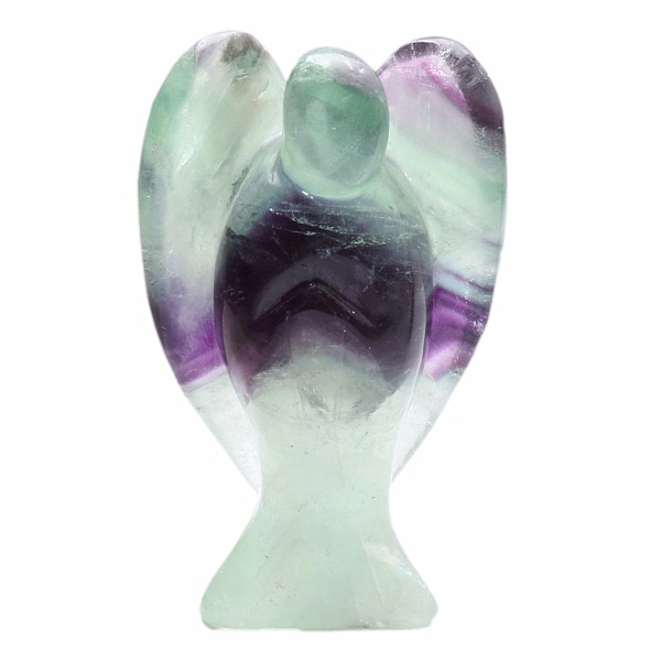Levně Fluorit multicolor anděl strážný - XL - cca 5 cm
