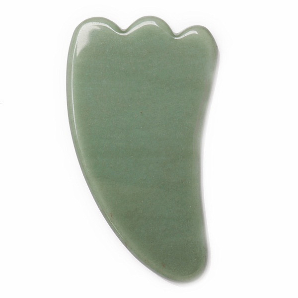 Levně Gua sha z avanturínu ve tvaru ploutve - cca 10 cm
