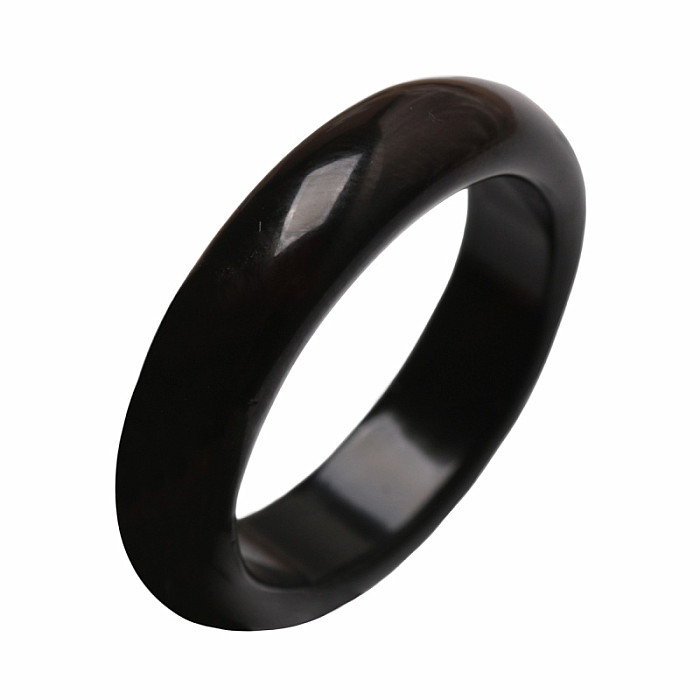 Achát černý prsten Kruh - 56 mm (US 7,5)