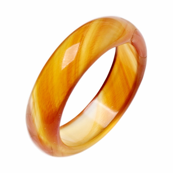 Achát hnědý prsten Kruh - 54 mm