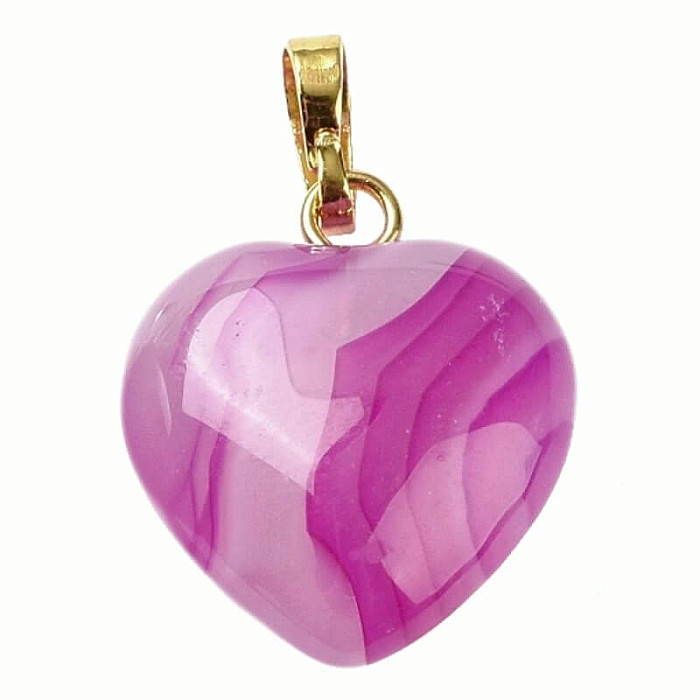 Achát růžový přívěsek Srdíčko 1,5 cm - cca 1,5 cm