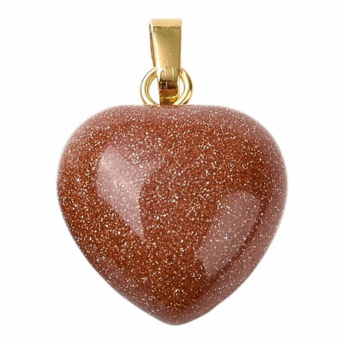 Avanturín sluneční přívěsek Srdíčko 1,5 cm - cca 1,5 cm