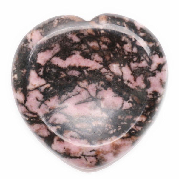 Levně Rodonit masážní hmatka srdce - cca 4 cm