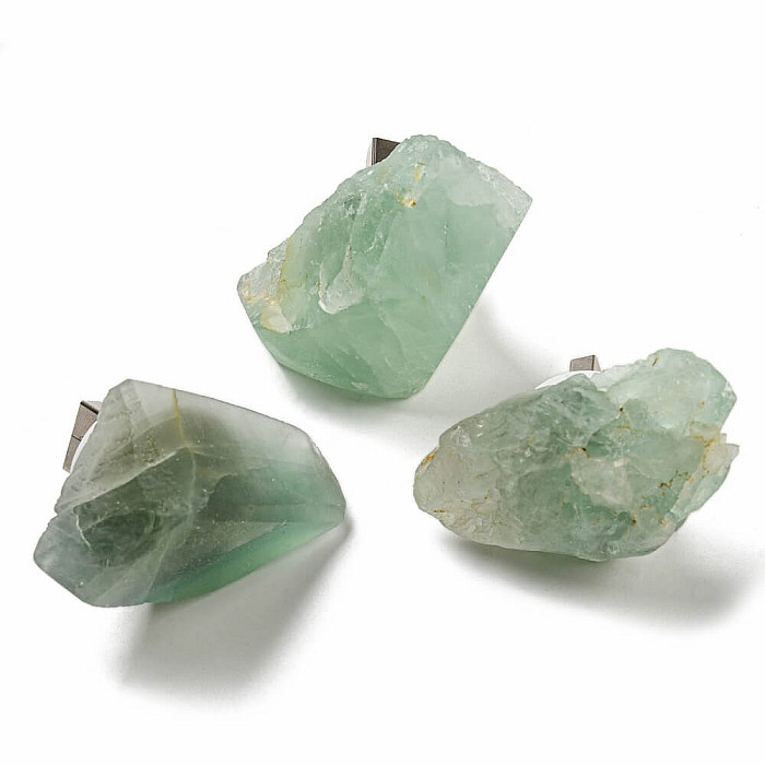 Fluoritová USB lampička zelená - cca 3 - 4,5 x 2,5 - 4 cm