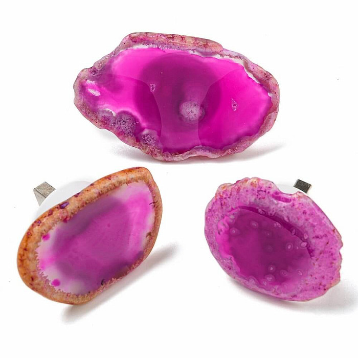 Achátová USB lampička růžová - cca 3, 8~6 x 3 x 4 cm