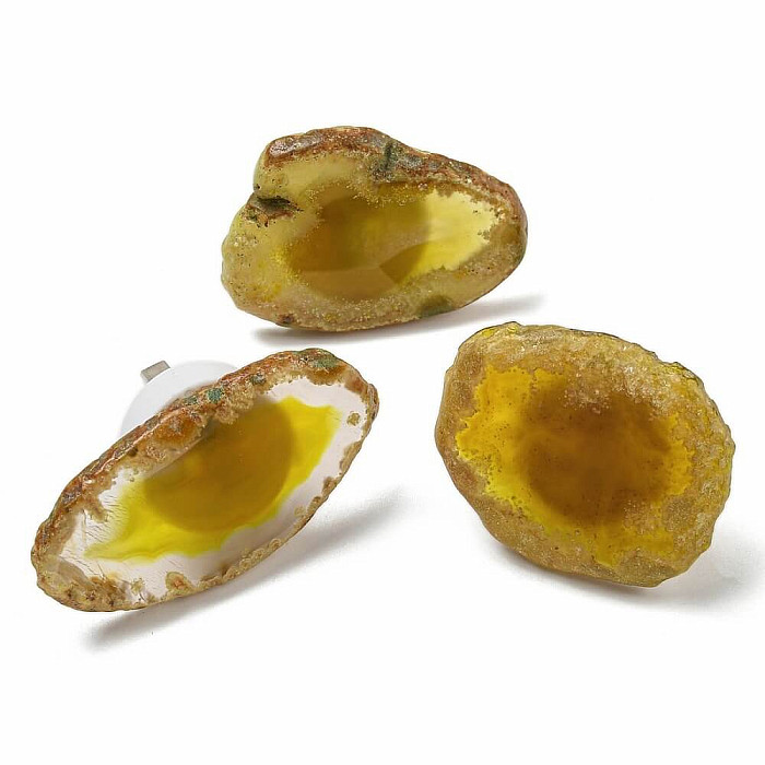 Achátová USB lampička žlutá - cca 3, 8~6 x 3 x 4 cm