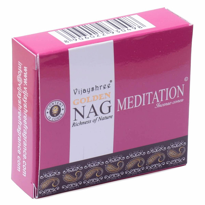 Levně Vonné kužely Golden Nag Meditation - 10 ks