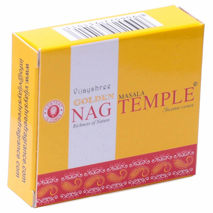 Levně Vonné kužely Golden Nag Temple - 10 ks