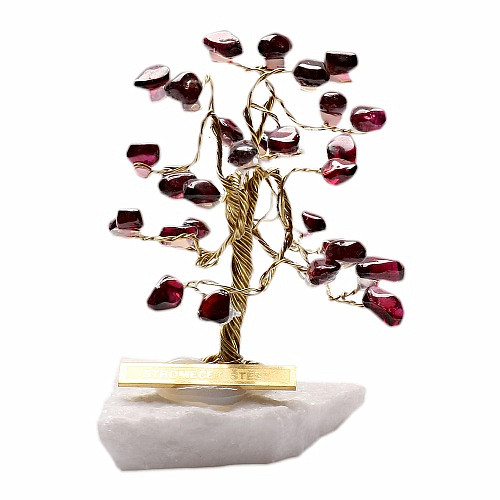 Stromeček štěstí granát - výška cca 9 cm