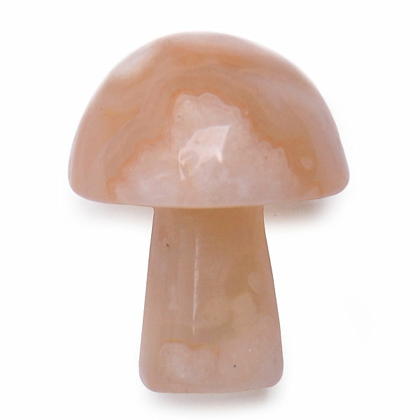 Levně Gua sha na tvář z achátu Cherry Blossom Mushroom - cca 2 cm