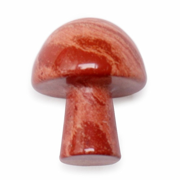 Levně Gua sha na tvář z červeného jaspisu Mushroom - cca 2 cm
