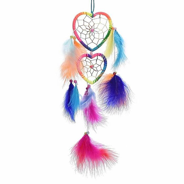 Levně Lapač snů Rainbow hearts - cca 50 cm