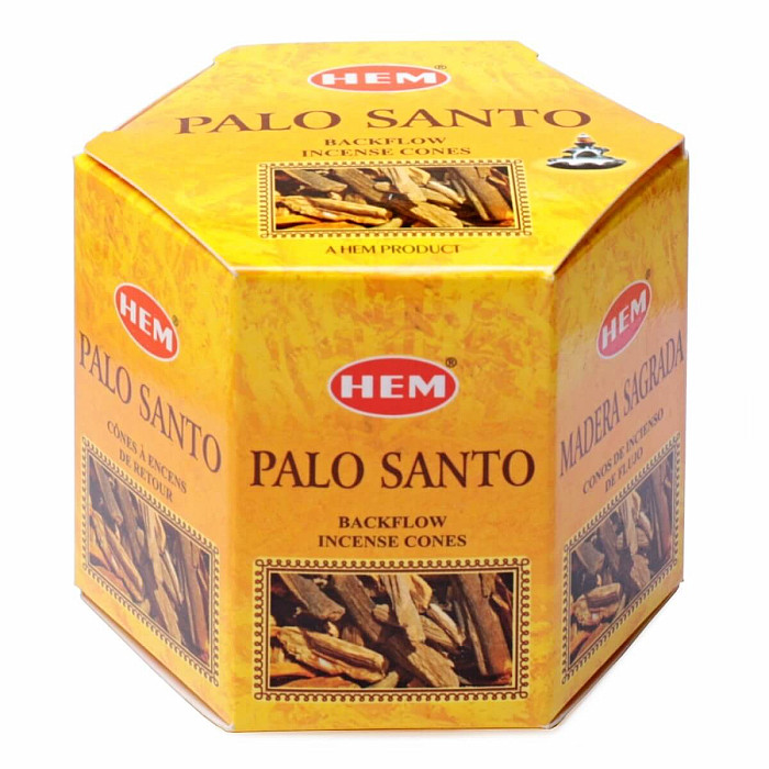 Levně Vonné kužely pro tekoucí dým HEM Palo santo - 40 ks