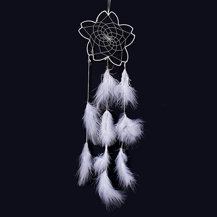 Levně Lapač snů White Flower - cca 68 cm