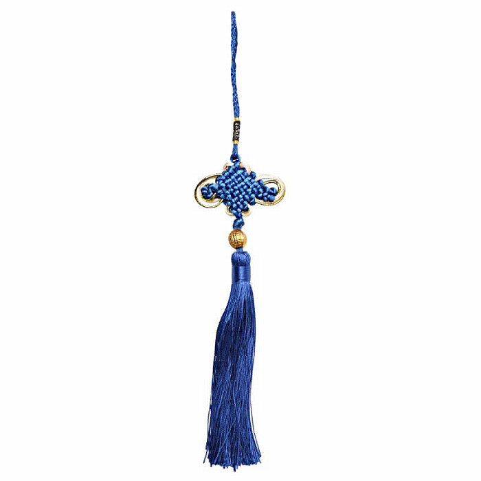 Levně Feng Shui ochranný modrý závěs s tradičním uzlem - délka cca 27 cm