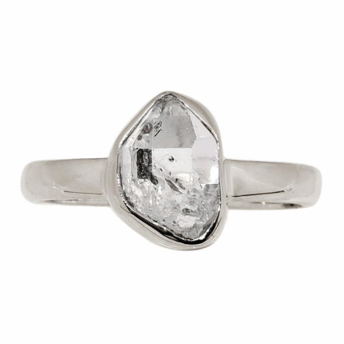 Herkimer diamant prsten stříbro Ag 925 R78 - 57 mm (US 8), 2,8 g