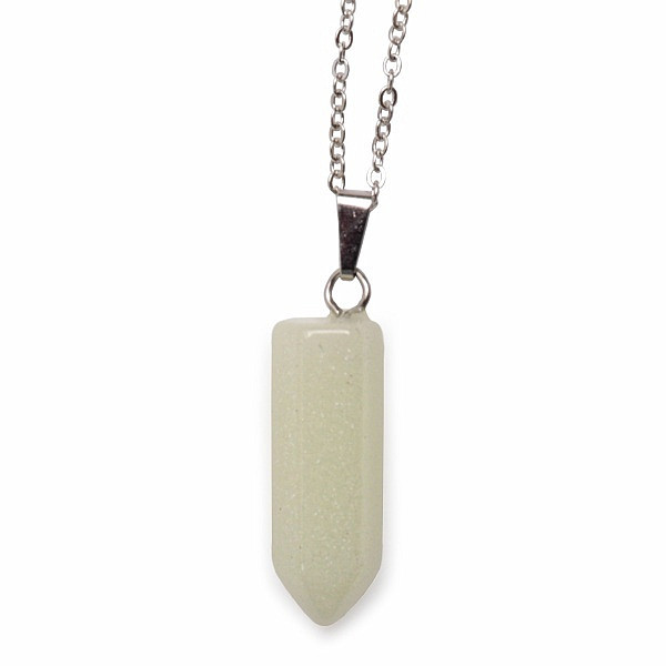 Jadeit krystal přívěsek s řetízkem - cca 2,5 cm