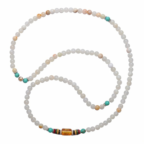 Levně Jadeit žlutý náhrdelník tibetský - obvod cca 78 cm