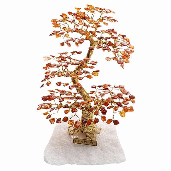 Levně Stromeček štěstí jantar A4 - cca 20 cm