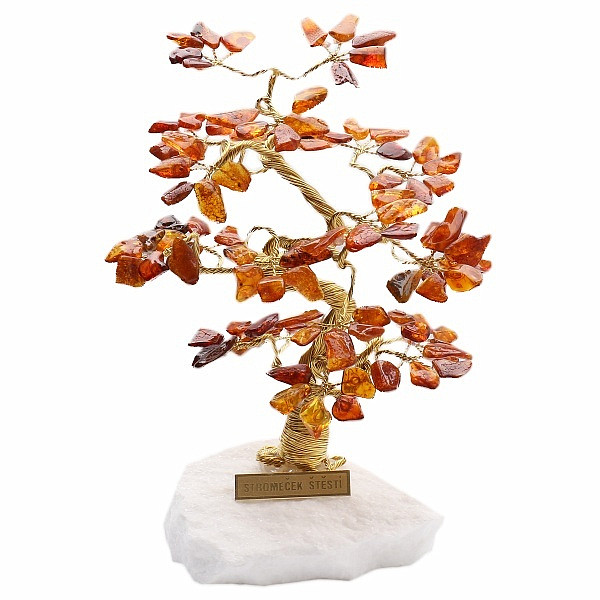 Levně Stromeček štěstí jantar B2 - cca 18 cm