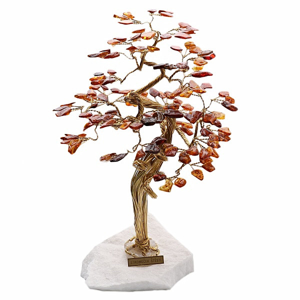 Levně Stromeček štěstí jantar B3 - cca 25 cm