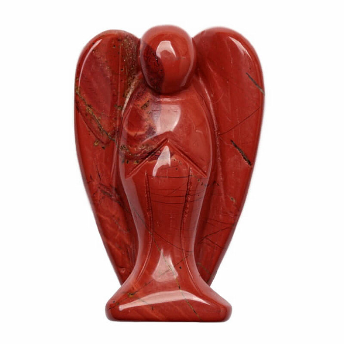 Levně Jaspis červený anděl strážný - M - cca 2,5 cm