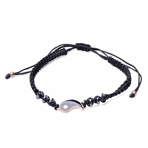 Levně Jang šňůrkový stahovací náramek černý - obvod cca 25 cm