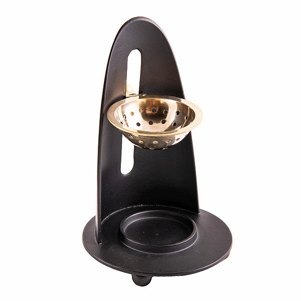 Kadidelnice mosazná Lunara moderní design - výška 13,5 cm