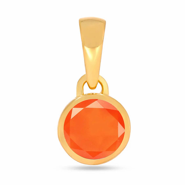 Stříbrný přívěsek s přírodním karneolem CB-P708G-CRF - 6 mm, 0,5 g