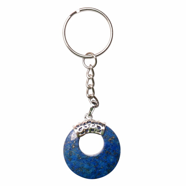 Levně Klíčenka Kruh s lapisem lazuli - délka cca 9 cm