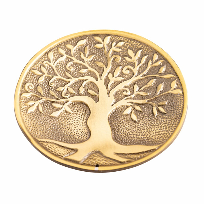 Stojánek z kovu na vonné tyčinky Strom života - 13,5 cm