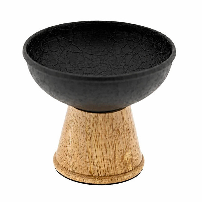 Kadidelnice kovová kalich Black Elaia - cca 9 x 8 cm