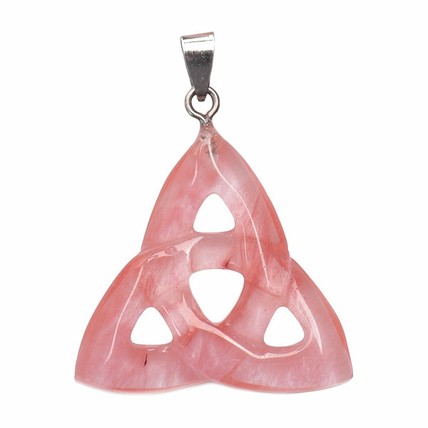 Levně Křišťál Cherry přívěsek Triquetra - cca 3,4 cm